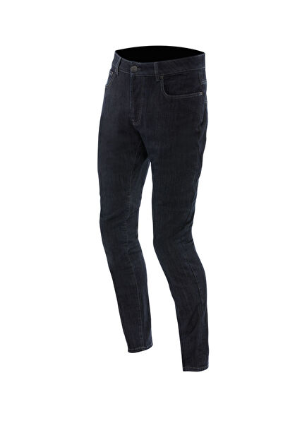 Regular Deep Blue Denim Erkek Motosiklet Pantolonu