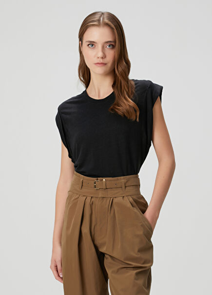 Kotty Siyah Keten T-shirt