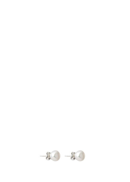 No.4 İnci Top Kadın Gümüş Küpe