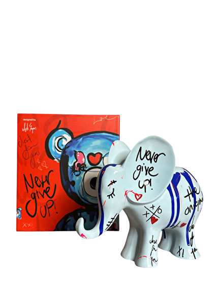 Fil Pop Art Aqua Buz Mavi Dekoratif Heykel