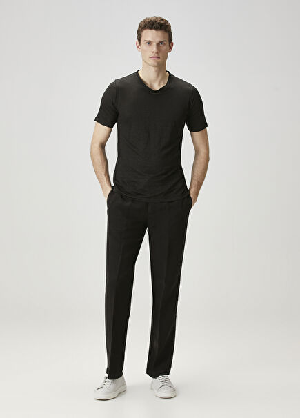 Black Linen Trousers