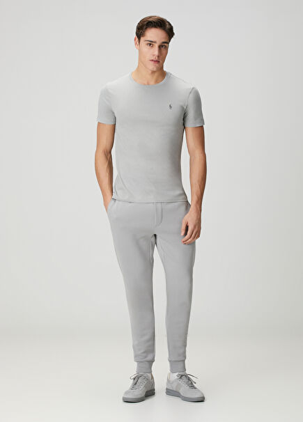 Gri Beli Kordonlu Jogger Eşofman Altı