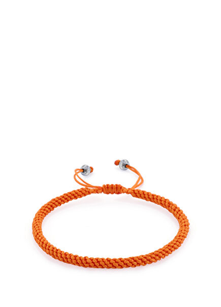 Knot Turuncu Erkek Gümüş Bileklik