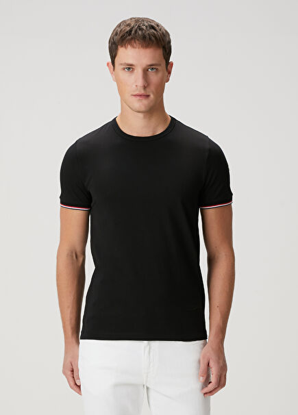 Black Logo Detailed T-Shirt