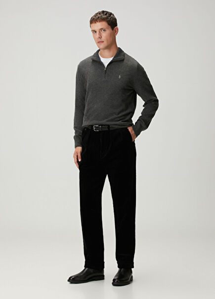 Siyah Kadife Pantolon