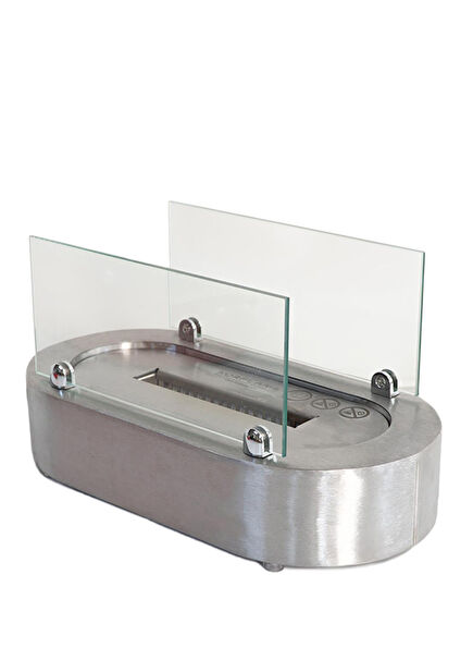 Notte Chrome Tabletop Fireplace