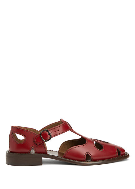 Floreta Red Women's Leather Sandals