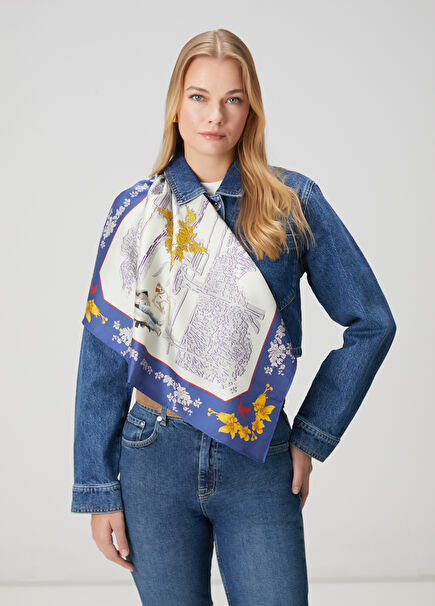 Clubby Indigo Silk Scarf