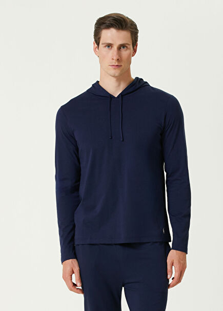 Lacivert Kapüşonlu Pijama Üstü