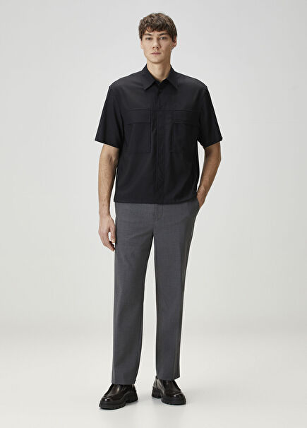Grey Wool Trousers