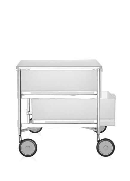 Drawered Ice Color Mobile Storage Unit