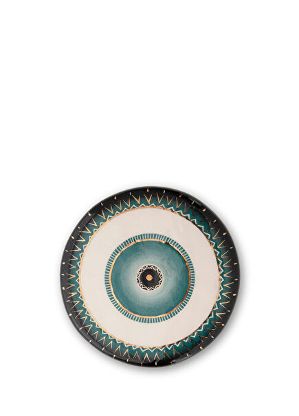 Green Gold Handmade Large Ceramic Evil Eye