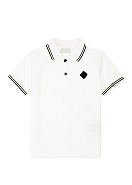 White Polo Neck Boys' T-Shirt