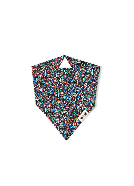 Abstract Flowers Siyah Köpek Bandana