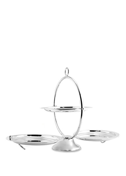 Silver Plated Round Folding Tray