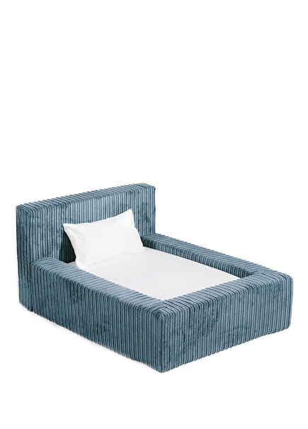 Puppis Harigariga Mavi Orta Boy Köpek Yatağı 