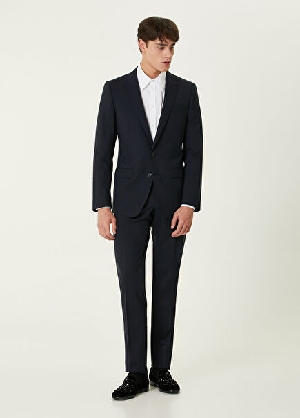 Martini Navy Blue Wool Suit