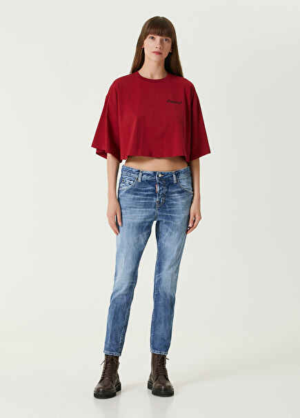 Koyu Mavi Skinny Jean Pantolon
