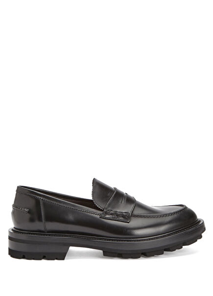 Black Men's Leather Loafer
