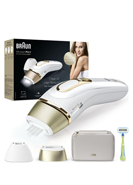 Silk Expert Pro IPL Laser Hair Removal Tool with 5 Bags and 2 Heads + Venus Shaver