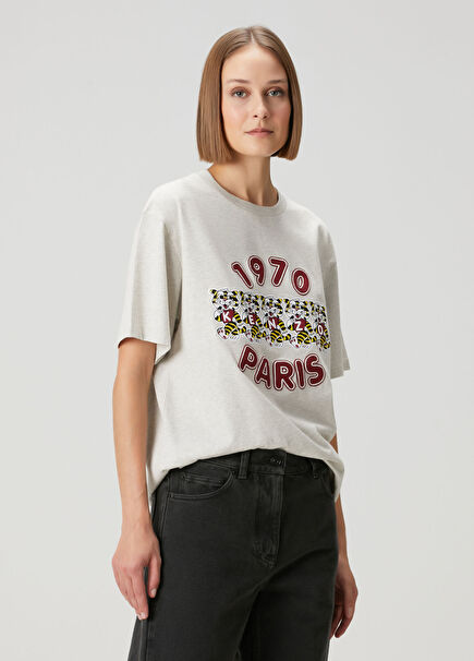 Wild Tiger Açık Gri T-shirt