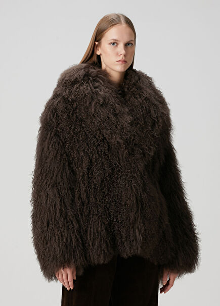 Kahverengi Shearling Kaban