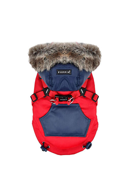 Orson Kırmızı Göğüs Tasmalı Köpek Montu 