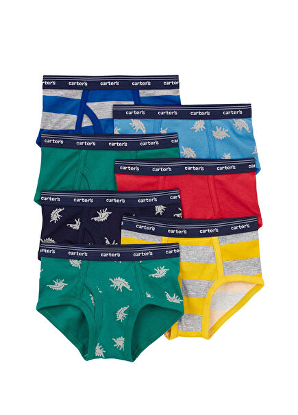 Desenli Erkek Çocuk 7'li Külot Set