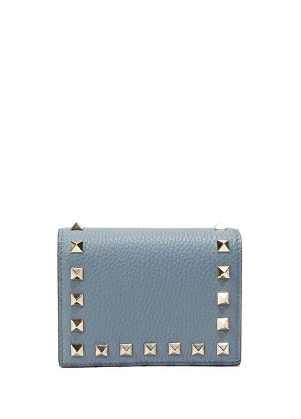 Rockstud Grey Women's Leather Wallet