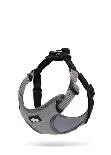 Gray Mesh Chest Harness with Oxford Fabric