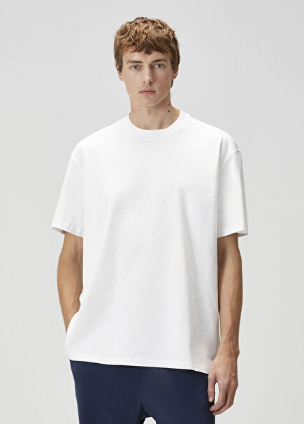 Relaxed Kırık Beyaz Heavyweight T-shirt