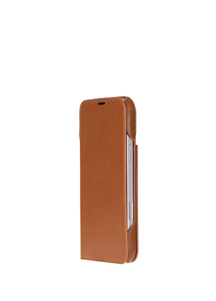 Sonat Urban Tan iPhone 17 Air Taba Deri Folio Telefon Kılıfı