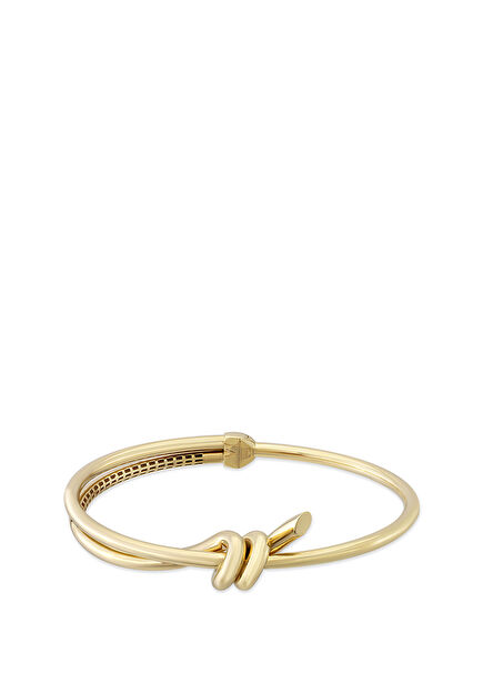 Node Kelepçe 14 Ayar Sarı Altın Kadın Bilezik