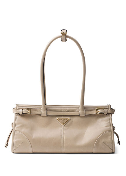 Bonnie Naturel Deri Orta Boy Kadın El Çantası