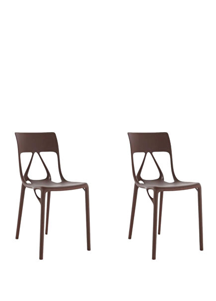 A.I Lite Mokka Brown Set of 2 Kitchen Chairs