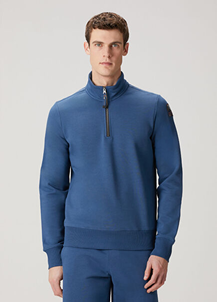 Broad Peak Lacivert Yakası Fermuarlı Sweatshirt