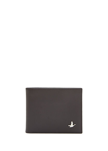 Brown Men's Flat Leather Wallet