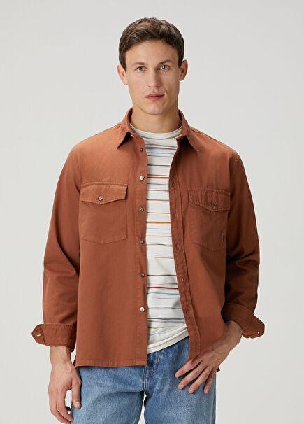 Kiremit Organik Pamuk Gömlek