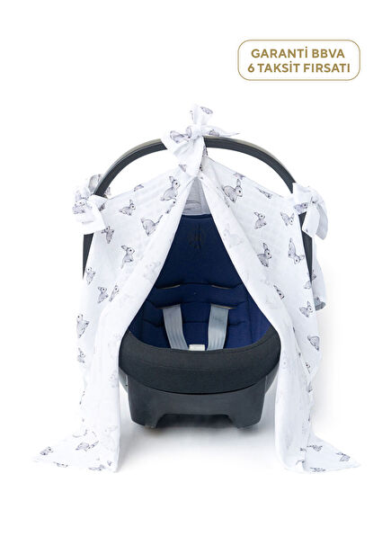 %100 Pamuk Iconique Lapin Müslin Puset Örtüsü