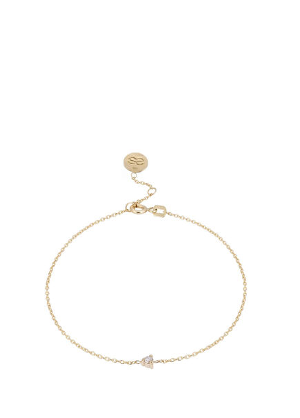 Single Stone Diamond 14K Gold Women's Bracelet