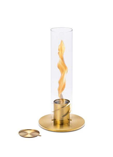 Cylinder Shaped Tabletop Fireplace Spin 90