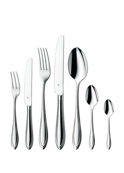 Verona Silver Steel 84 Piece Cutlery Set for 12 People