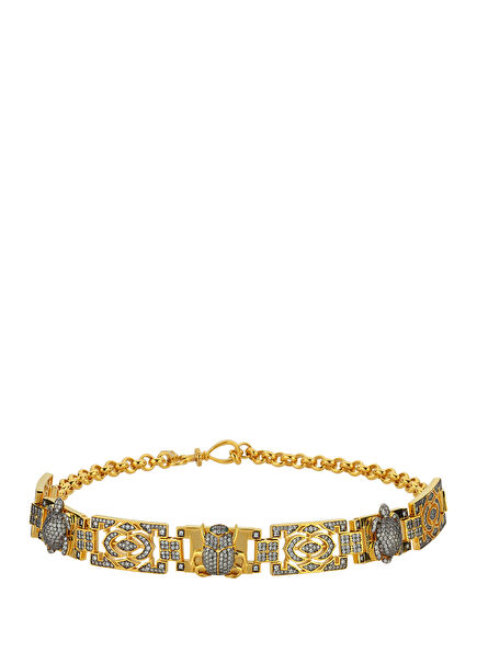 Icons Deco Kadın Altın Kaplama Choker Kolye