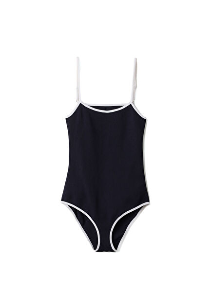 Blue Knitted Women's Swimwear