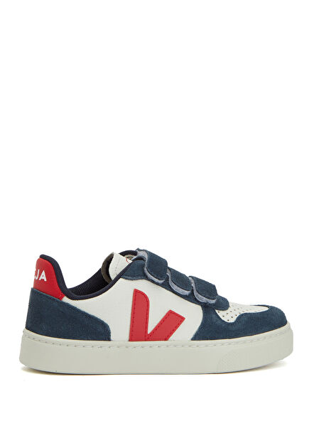 Small V-10 Chromefree Blue Red Leather Sneakers