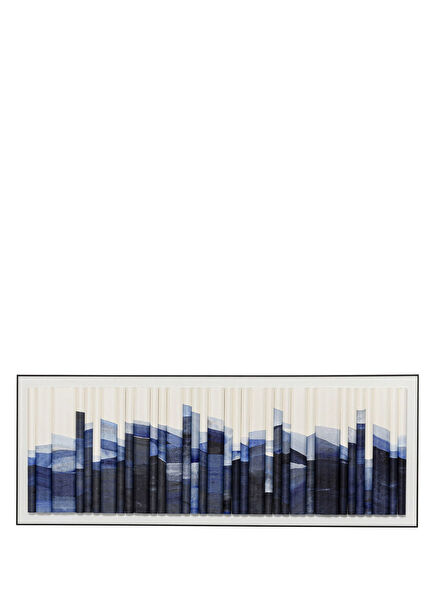 Shadow Skyline Blue Çerçeveli Tablo 160 x 60 cm