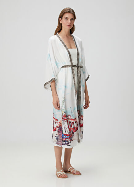 Baia Beyaz Kimono