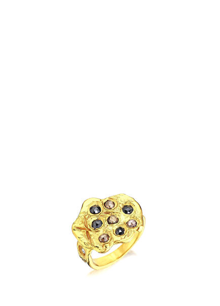 The Salt & Pepper Women's Gold Plated Ring