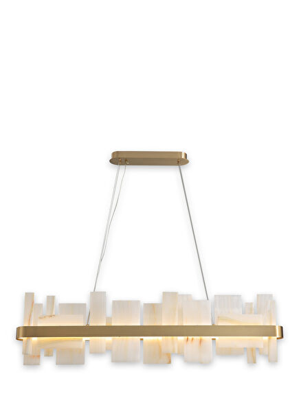 Ekho Tumbled White Marble Pendant Chandelier