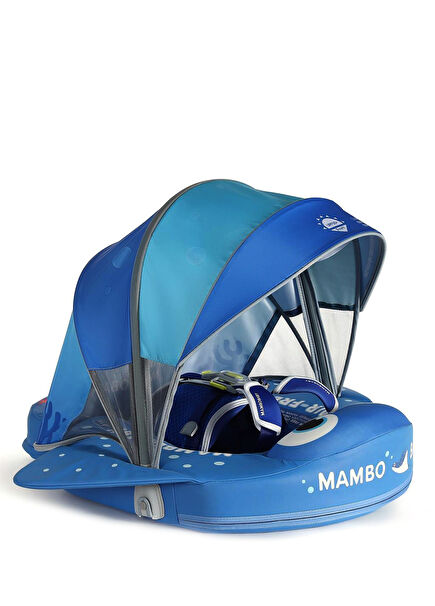 Blue Stingray Safety Canopy Foot Support Baby Swim Ring